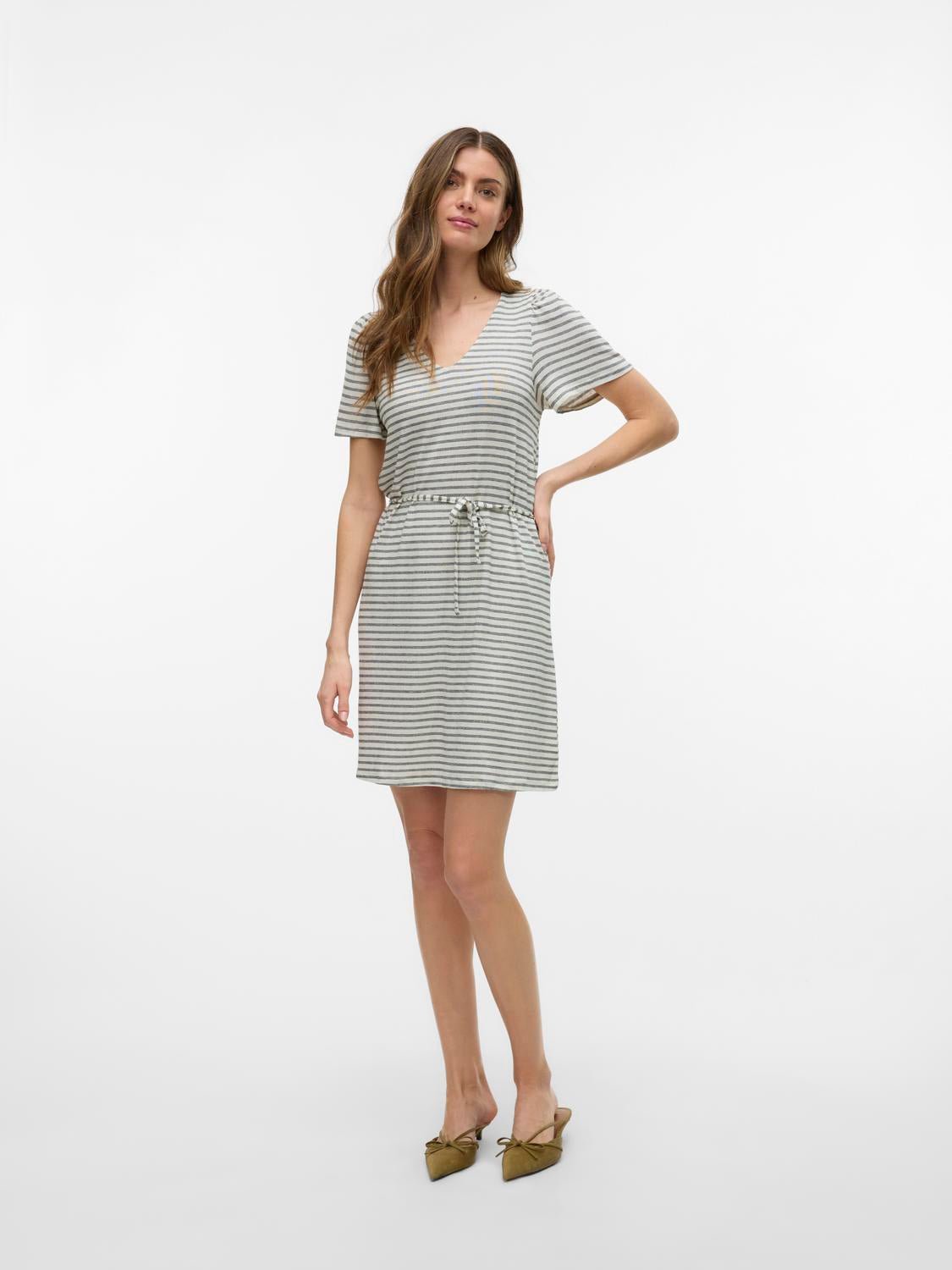 VMGINA Short Dress - Oatmeal - VERO MODA & VILA Bergvik